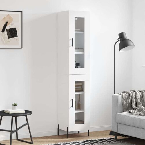  Visoka komoda bijeli 34 5x34x180 cm od konstruiranog drva Cijene