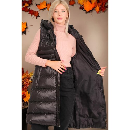 Dewberry Z6757 LADIES VEST-PLAIN BLACK Slike