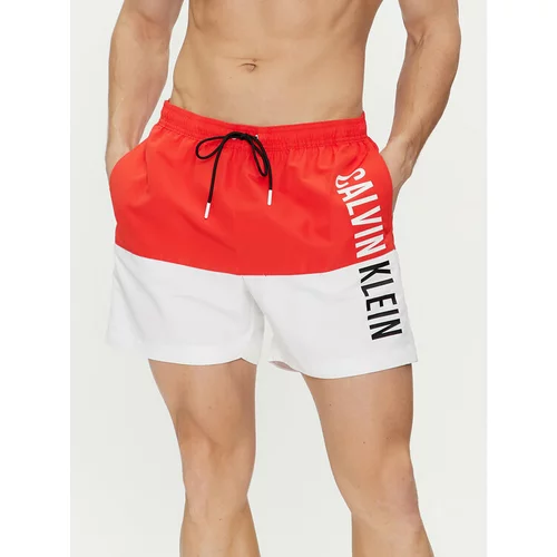 Calvin Klein Swimwear Kopalne hlače KM0KM00994 Rdeča Regular Fit