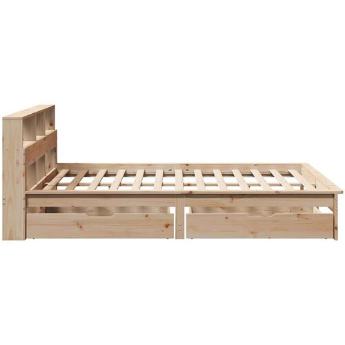 vidaXL Krevet s regalom za knjige bez madraca 150 x 200 cm od borovine Cene