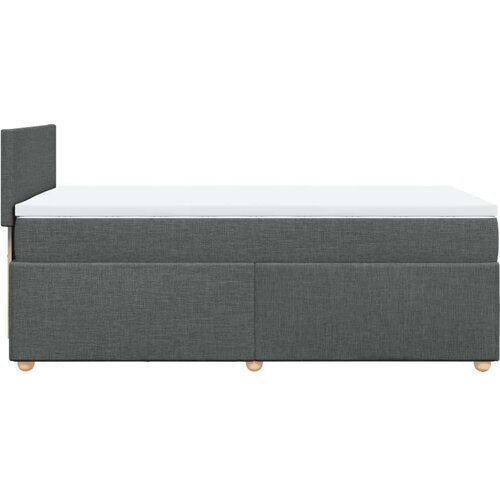 VidaXL Krevet s oprugama i madracem tamnosivi 90 x 190 cm od tkanine Slike