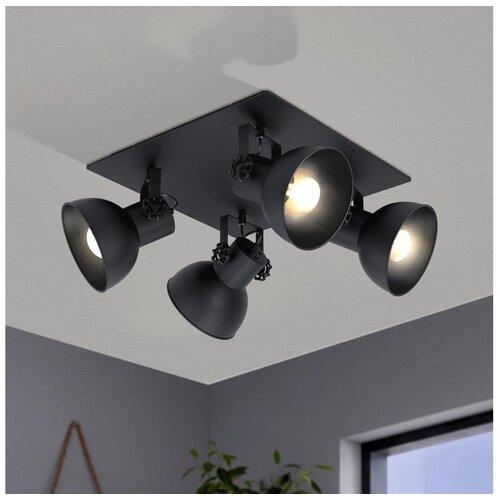Eglo barnstaple stropna spot svjetiljka (160 w, crna, E27) Slike
