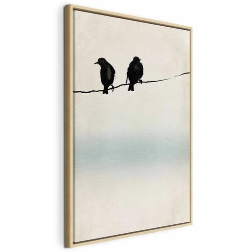  Slika - Frozen Sparrows (1 Part) Vertical 40x60 U prirodnom drvenom okviru Cijene