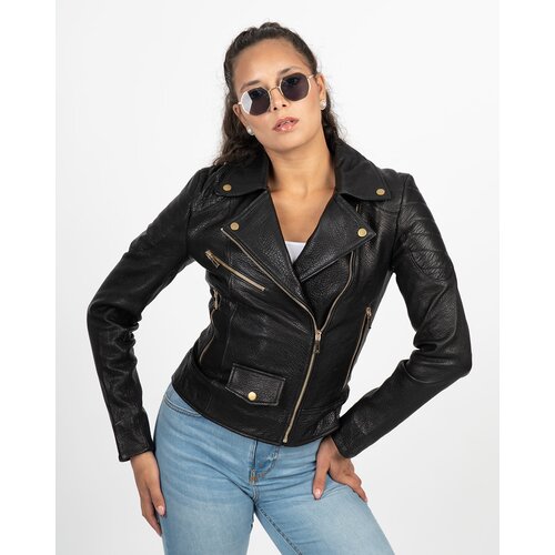 La Force Fashion Mario Zenetti kožna jakna Cher-K - Crna Cene