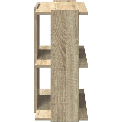  Regal za knjige s 3 razine boja hrasta 60x30x60 cm drveni Slike