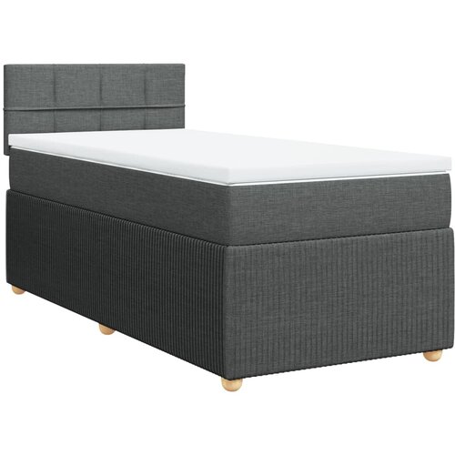 Maison Chic Box spring postelja - Vzmetna postelja z vzmetnico temno siva 90x190 cm blago SL3867, (21904537) Cene