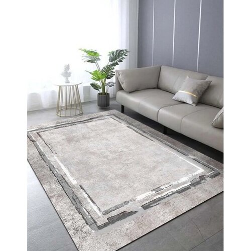  Tepih 160x230cm sa gumenom podlogom - Sivi pravougaonik, TG-4144 Slike