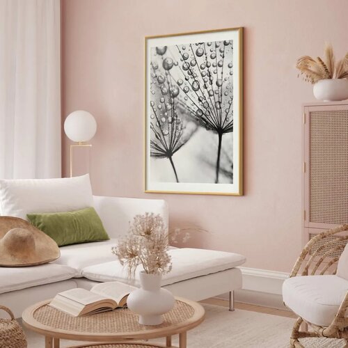  Plakat Macro Dew 21x30 Zlatni okvir s margom Cene