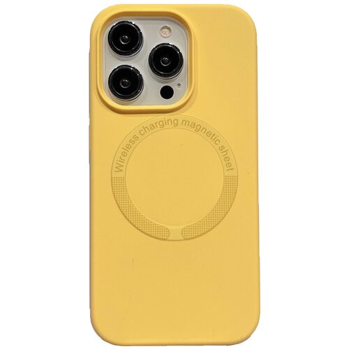  futrola leather case magsafe za iphone 13 pro (6.1) zuta Slike