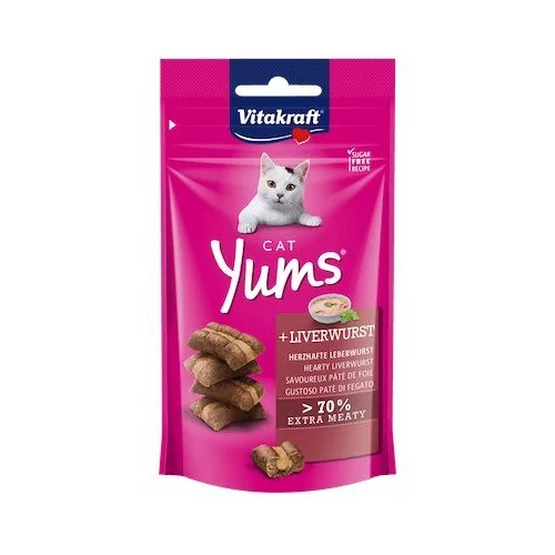 Vitakraft Cat Yums - Varčno pakiranje: jetrna klobasa (3 x 40 g)