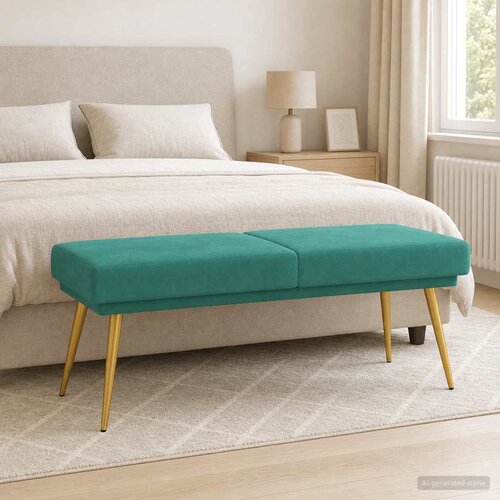  Klupa s dvostrukim slojem Tirkizna 120 x 45 x 46 cm Bar&amp;scaron;un Slike