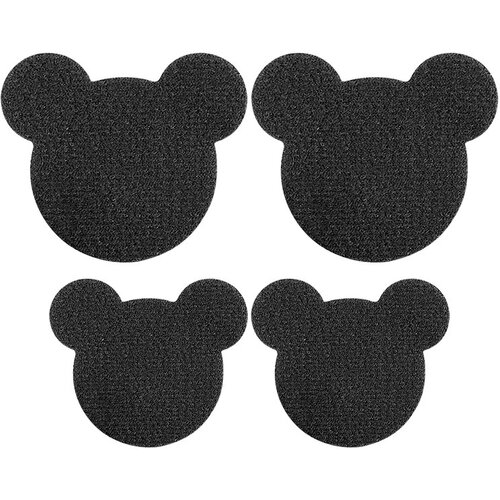 INF Komplet na&amp;scaron;itkov za čevlje Teddy Bear - 8 na&amp;scaron;itkov (4 veliki, 4 srednji) Black, (21640135) Slike