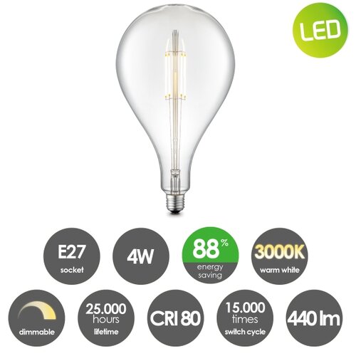  led prigu&amp;scaron;iva sijalica vintage edison E27/4W/230V 3000K Slike