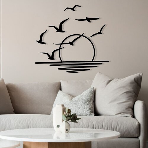 Wallity zidna dekoracija Spiaggia, 115x49cm, Crna Slike
