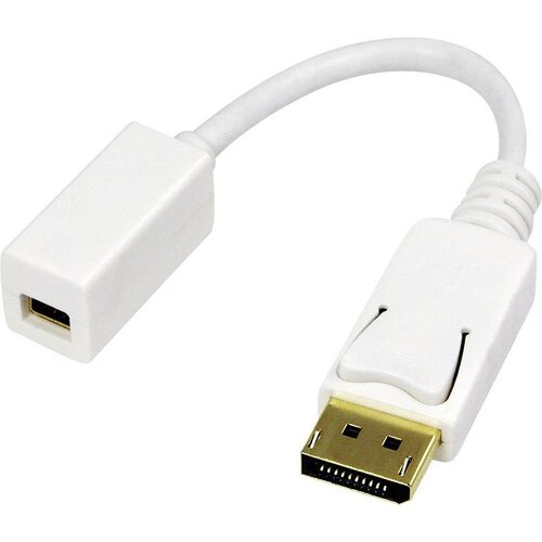 Logilink CV0040 DisplayPort adapter [1x mo&amp;scaron;ki konektor DisplayPort - 1x ženski konektor mini Displayport] bela pozlačeni konektorji 15.00 cm, (20427560) Slike