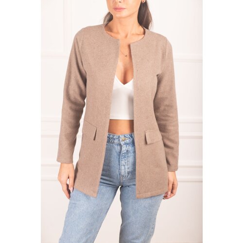 Armonika Women&amp;#039;s Light Brown Pocket Flap Cachet Jacket Slike