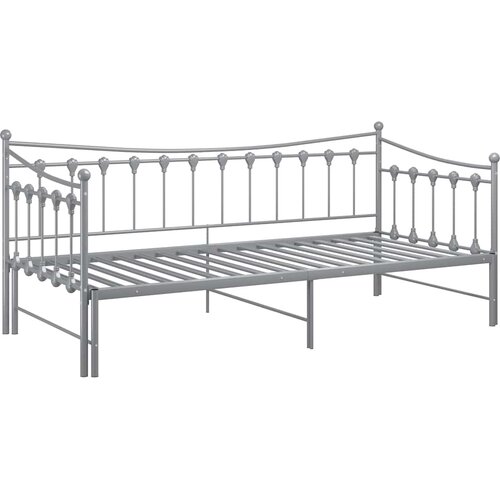  Okvir za krevet na razvlačenje sivi metalni 90 x 200 cm Slike