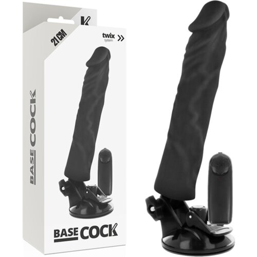 BaseCock REALISTIČNI VIBRATOR NA DALJINSKO UPRAVLJANJE ČRN 21 CM ČRNO TALLA 1, (21264197) Cene
