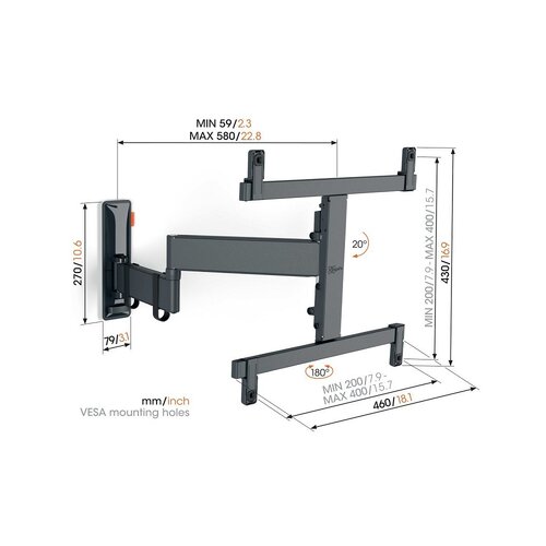Vogels TVM3463 stenska TV konzola 32-65" Cene