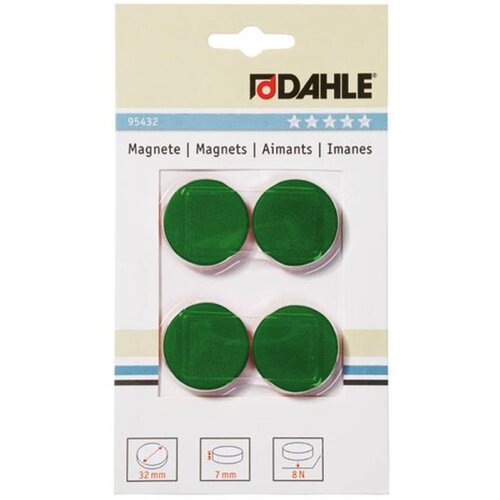 Dahle Magneti, fi-32 mm, 4 kosi, zelena Slike