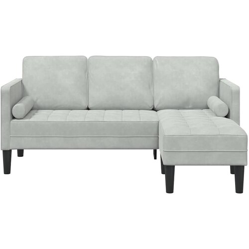  Set sofe s jastukom Svijetlo siva Poliester Svjetlosiva 173 x 131 x 67 cm Slike