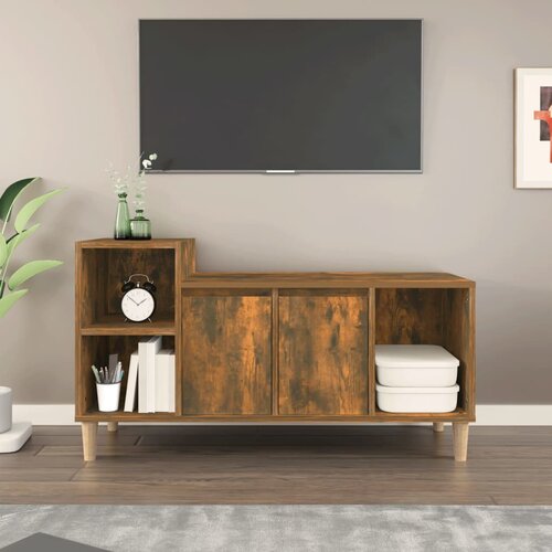 TV ormarić boja dimljenog hrasta 100x35x55 cm konstruirano drvo Cijene