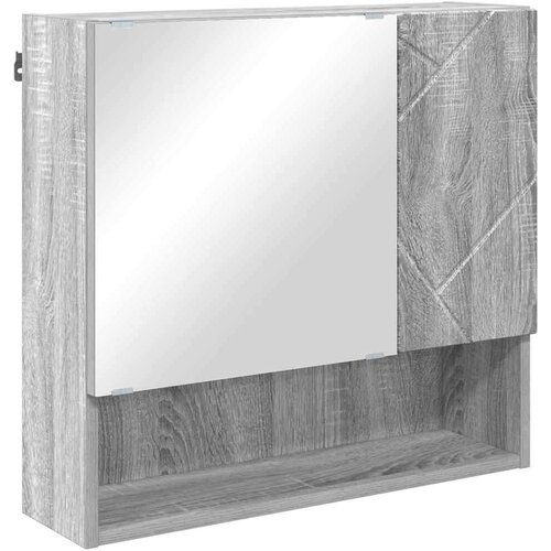 vidaXL Ogledalo ormar s policom Sivi hrast sonoma 59 x 17 x 55 cm Cijene
