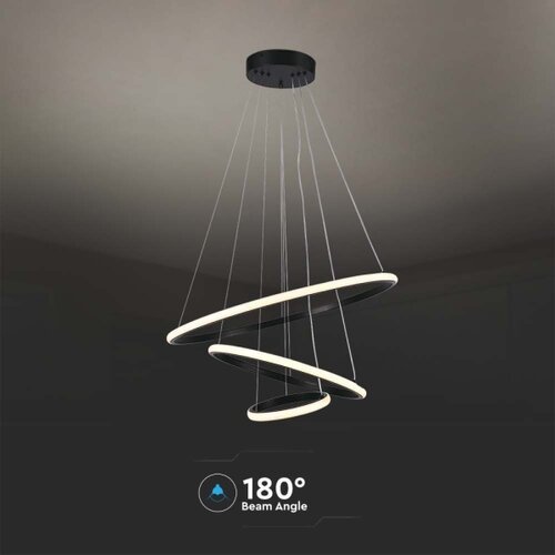  LED luster na sajli LED/32W/230V 3000K, crne boje Slike
