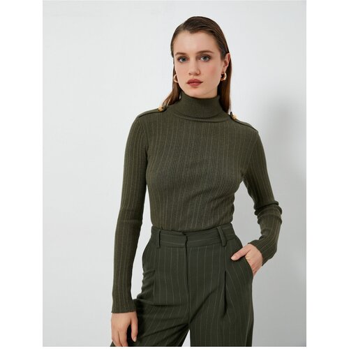 Koton turtleneck knitwear sweater with camisole epaulette detail Slike