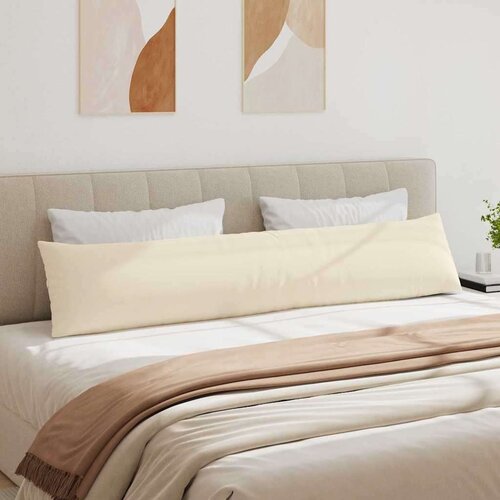 VidaXL jastučići za sofu 2 pcs bež 200 x 40 cm tkanina Slike