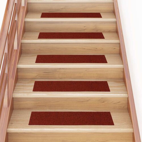  Prostirke za stepenice samoljepljive 15 kom 76x20 cm bordo crvene pravokutne Cijene