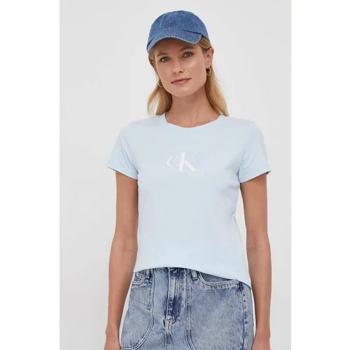 Calvin Klein Jeans Bombažna kratka majica ženski