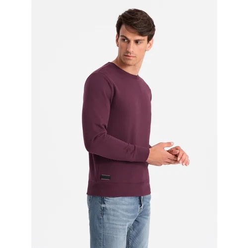 Ombre Men's BASIC cotton non-stretch sweatshirt - maroon