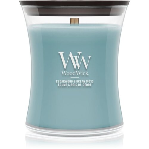WoodWick Cedarwood & Ocean Moss di&scaron;eča sveča z lesenim stenjem 275 g Cene