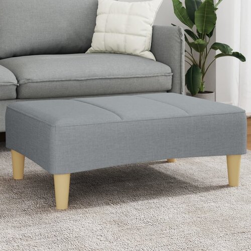 vidaXL Stolček za noge svetlo siv 77x55x31 cm blago Cene