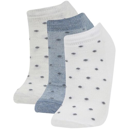 Defacto Woman's 3-Piece Cotton Booties Socks Cene