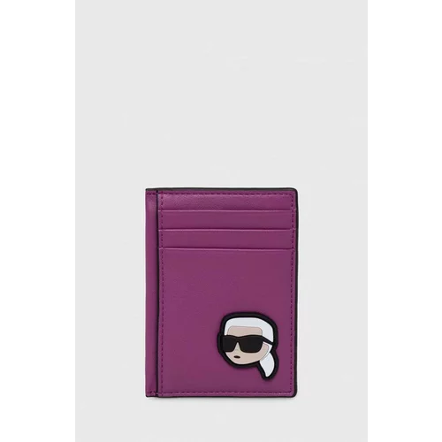 Karl Lagerfeld Etui za kartice roza barva