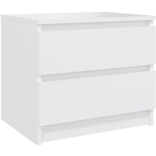 Maison Chic Nočna omarica - Nočna miza bela 50x39x43,5 cm iverna plo&amp;scaron;ča, (21689726) Slike