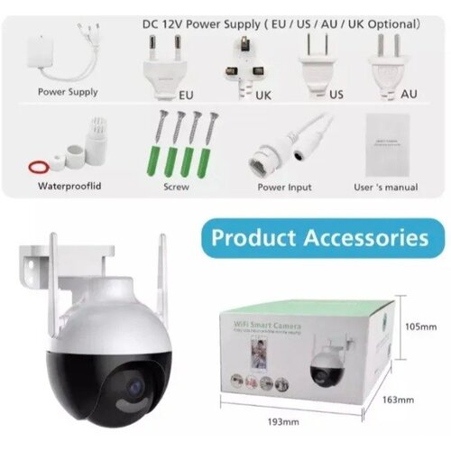  okrugla rotirajuća ptz wifi ip kamera 12MP sa led svetlima &ndash; icsee Cene