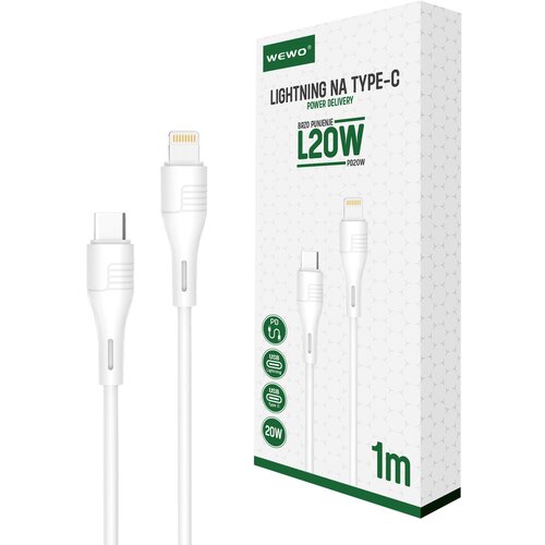 DATA KABAL L20W LIGHTNING NA TYPE-C 20W 1M BIJELI WEWO Cijene