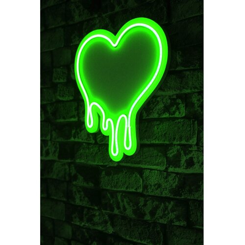 Wallity Dekorativna plastična LED rasveta Melting Heart Green Slike
