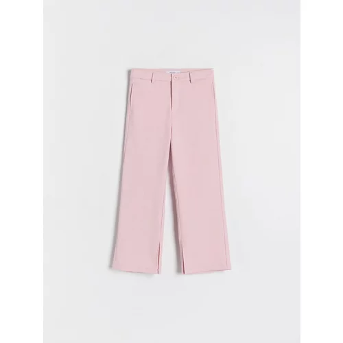 Reserved hlače s stransko režo - roza