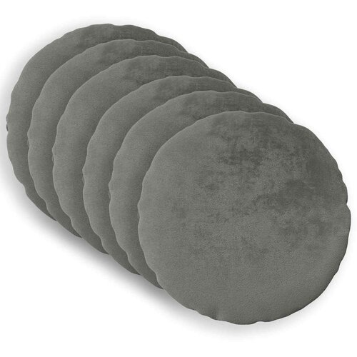  Presvlaka za jastuk 6 pcs HEERLEN Tamnosiva &Oslash; 30 cm Flanel Cijene