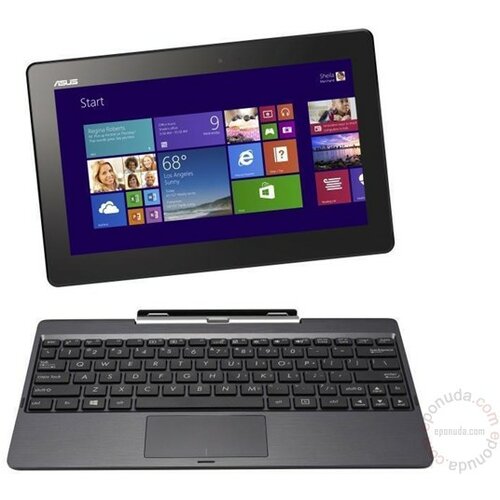 Asus T100TAF-W10-DK078T 10.1'' Touch Intel Atom Z3735F Quad Core 1.33GHz (1.83GHz) 2GB 32GB Windows 10 srebrni tablet pc računar Slike