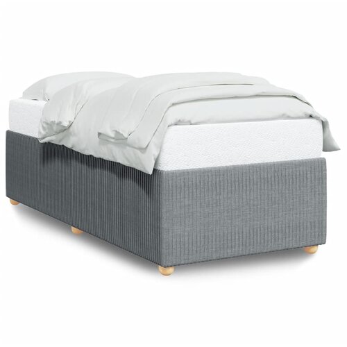 VidaXL Posteljni okvir svetlo siv 90x190 cm blago Slike