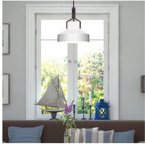  Quoizel QZ-BRECKEN-2P-OZ-OPAL - Luster na &scaron;ipci BRECKEN 2xE27/60W/230V crna/bela Cene