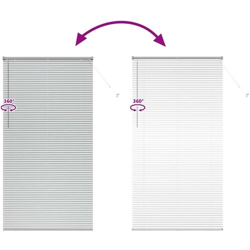 VidaXL Zavjesa za prozor sa zavjesama Ostalo Srebrna 110 x 220 cm Aluminij Slike