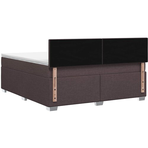  Boxspring krevet s madracem Tamno smeđa 180 x 200 cm Tkanina Slike