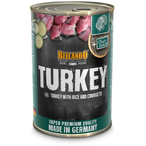 Belcando Vlažna hrana za pse u konzervi, kompletan obrok, Turkey, ćuretina sa pirinčem i tikvicama, 400g Slike