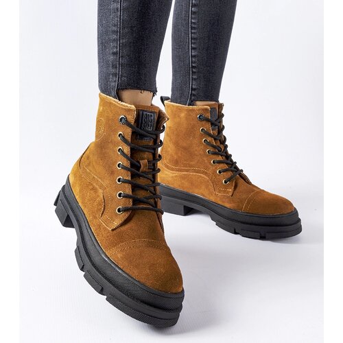 Big Star Brown leather boots Cene